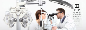 Eye Care - Optometrist Performing Eye Exam